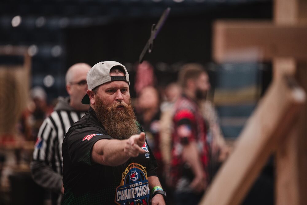 A WKTL thrower competing at an affiliated venue